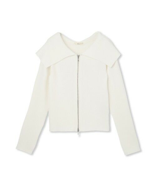 Droite lautreamont / ドロワットロートレアモン カーディガン・ボレロ | RIB襟付きZIPカーデ≪手洗い可能≫ | 詳細7