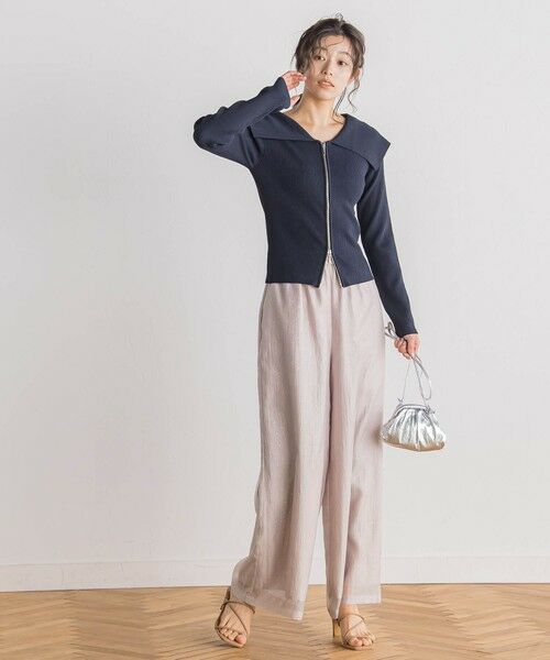 Droite lautreamont / ドロワットロートレアモン カーディガン・ボレロ | RIB襟付きZIPカーデ≪手洗い可能≫ | 詳細11