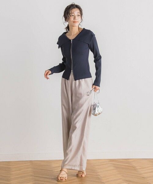 Droite lautreamont / ドロワットロートレアモン カーディガン・ボレロ | RIB襟付きZIPカーデ≪手洗い可能≫ | 詳細13