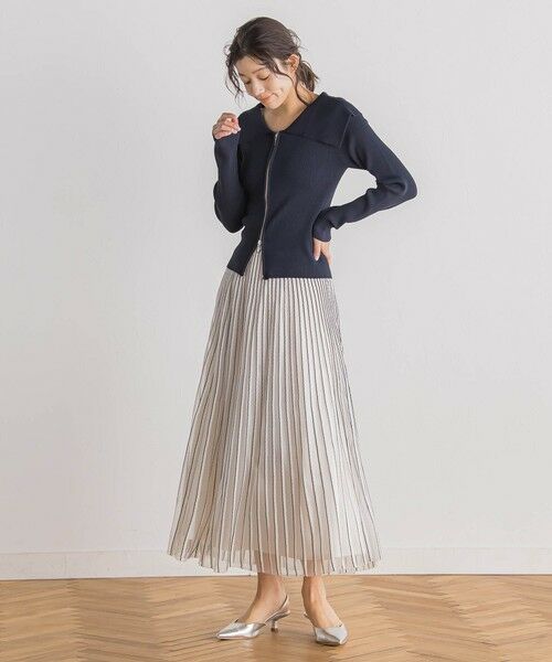 Droite lautreamont / ドロワットロートレアモン カーディガン・ボレロ | RIB襟付きZIPカーデ≪手洗い可能≫ | 詳細17