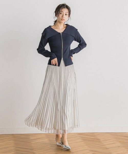 Droite lautreamont / ドロワットロートレアモン カーディガン・ボレロ | RIB襟付きZIPカーデ≪手洗い可能≫ | 詳細19