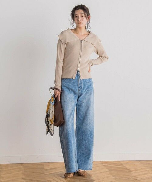 Droite lautreamont / ドロワットロートレアモン カーディガン・ボレロ | RIB襟付きZIPカーデ≪手洗い可能≫ | 詳細24