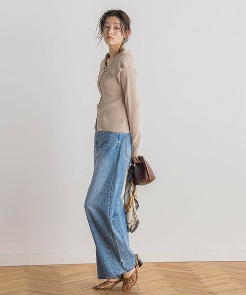 Droite lautreamont / ドロワットロートレアモン カーディガン・ボレロ | RIB襟付きZIPカーデ≪手洗い可能≫ | 詳細25