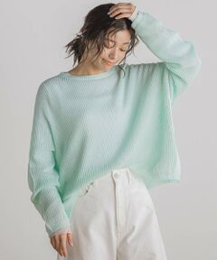 Droite lautreamont / ドロワットロートレアモン ニット・セーター | メッシュ柄プルオーバー≪手洗い可能≫