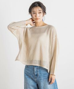 Droite lautreamont / ドロワットロートレアモン ニット・セーター | メッシュ柄プルオーバー≪手洗い可能≫