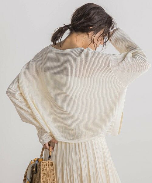 Droite lautreamont / ドロワットロートレアモン ニット・セーター | メッシュ柄プルオーバー≪手洗い可能≫ | 詳細3