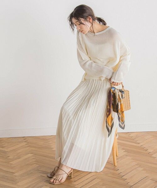 Droite lautreamont / ドロワットロートレアモン ニット・セーター | メッシュ柄プルオーバー≪手洗い可能≫ | 詳細4