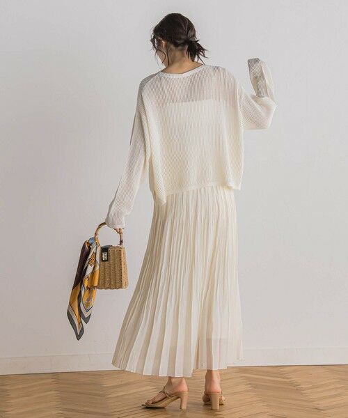 Droite lautreamont / ドロワットロートレアモン ニット・セーター | メッシュ柄プルオーバー≪手洗い可能≫ | 詳細6