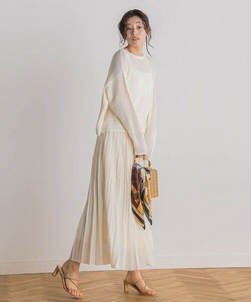 Droite lautreamont / ドロワットロートレアモン ニット・セーター | メッシュ柄プルオーバー≪手洗い可能≫ | 詳細7