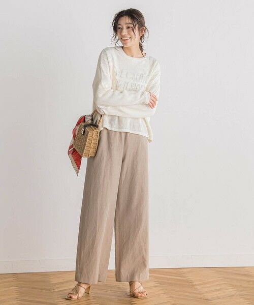 Droite lautreamont / ドロワットロートレアモン ニット・セーター | メッシュ柄プルオーバー≪手洗い可能≫ | 詳細9