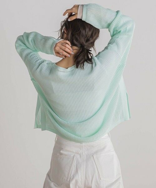 Droite lautreamont / ドロワットロートレアモン ニット・セーター | メッシュ柄プルオーバー≪手洗い可能≫ | 詳細13