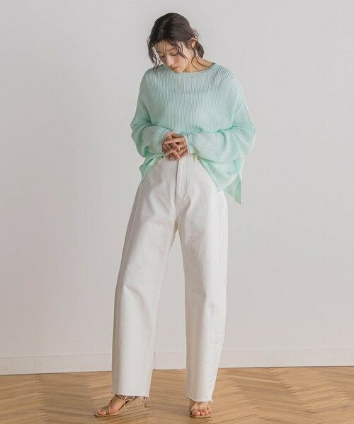 Droite lautreamont / ドロワットロートレアモン ニット・セーター | メッシュ柄プルオーバー≪手洗い可能≫ | 詳細18