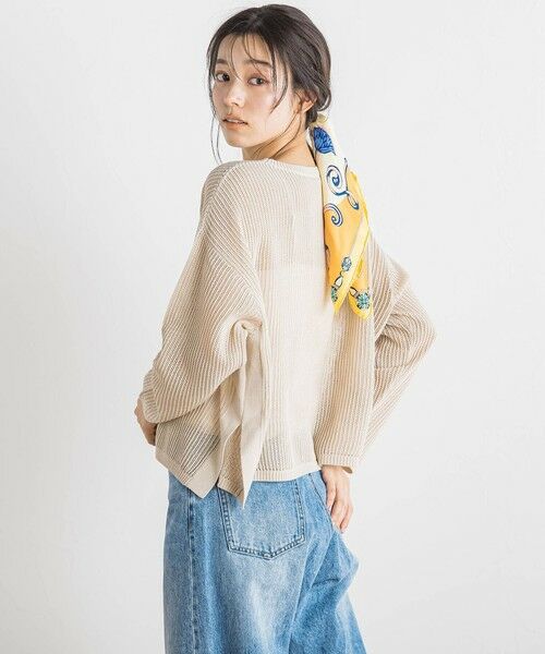 Droite lautreamont / ドロワットロートレアモン ニット・セーター | メッシュ柄プルオーバー≪手洗い可能≫ | 詳細20