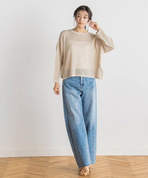 Droite lautreamont / ドロワットロートレアモン ニット・セーター | メッシュ柄プルオーバー≪手洗い可能≫ | 詳細24