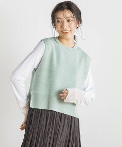 Droite lautreamont / ドロワットロートレアモン ニット・セーター | ラメ片畦ベスト≪手洗い可能≫