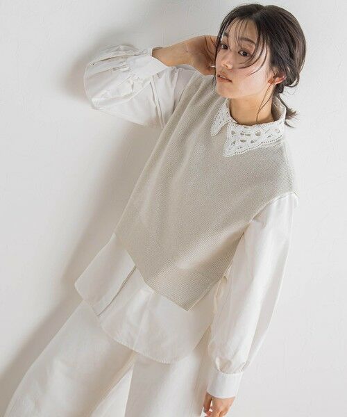 Droite lautreamont / ドロワットロートレアモン ニット・セーター | ラメ片畦ベスト≪手洗い可能≫ | 詳細2