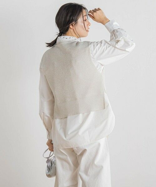 Droite lautreamont / ドロワットロートレアモン ニット・セーター | ラメ片畦ベスト≪手洗い可能≫ | 詳細4