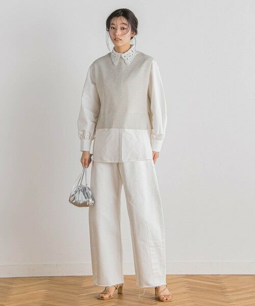 Droite lautreamont / ドロワットロートレアモン ニット・セーター | ラメ片畦ベスト≪手洗い可能≫ | 詳細6