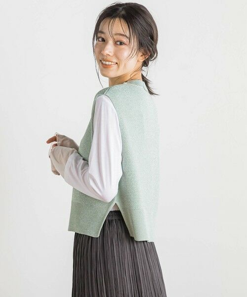 Droite lautreamont / ドロワットロートレアモン ニット・セーター | ラメ片畦ベスト≪手洗い可能≫ | 詳細12