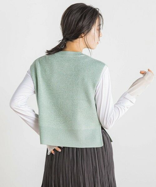 Droite lautreamont / ドロワットロートレアモン ニット・セーター | ラメ片畦ベスト≪手洗い可能≫ | 詳細13