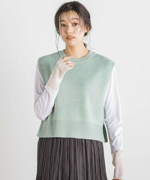 Droite lautreamont / ドロワットロートレアモン ニット・セーター | ラメ片畦ベスト≪手洗い可能≫ | 詳細14