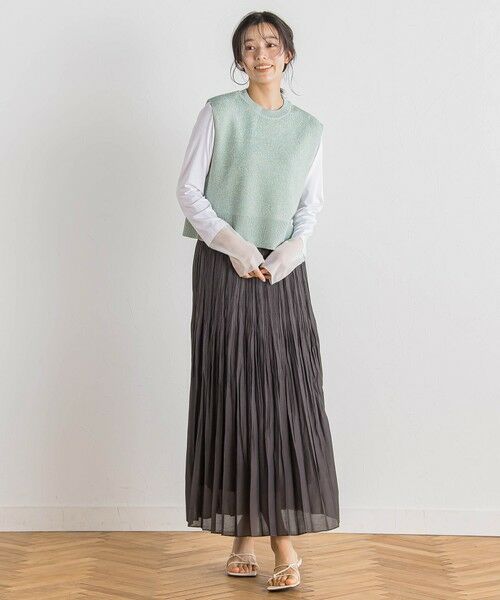 Droite lautreamont / ドロワットロートレアモン ニット・セーター | ラメ片畦ベスト≪手洗い可能≫ | 詳細18