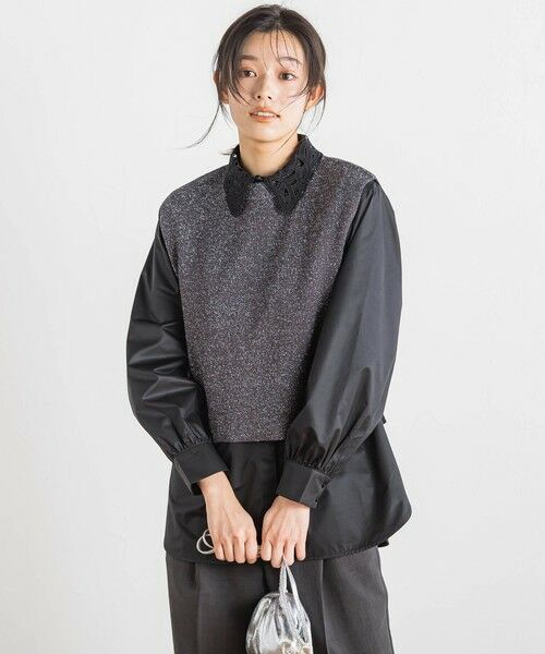 Droite lautreamont / ドロワットロートレアモン ニット・セーター | ラメ片畦ベスト≪手洗い可能≫ | 詳細27