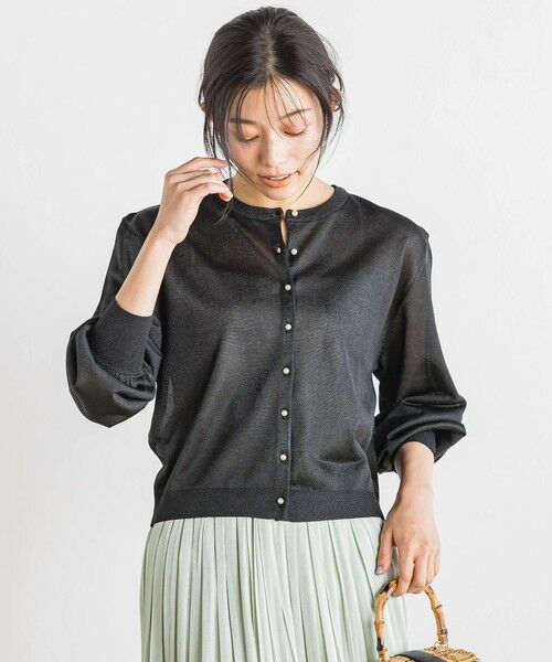 Droite lautreamont / ドロワットロートレアモン カーディガン・ボレロ | 【WEB限定】ラメシアーパールカーディガン≪手洗い可能≫ | 詳細3