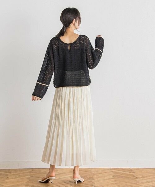 Droite lautreamont / ドロワットロートレアモン ニット・セーター | 【WEB限定】2WAY透かし柄ラインニット≪手洗い可能≫ | 詳細7