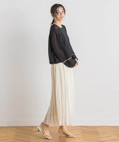 Droite lautreamont / ドロワットロートレアモン ニット・セーター | 【WEB限定】2WAY透かし柄ラインニット≪手洗い可能≫ | 詳細8