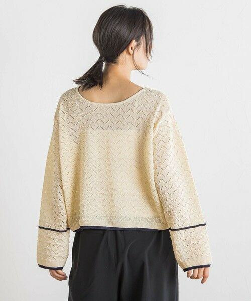 Droite lautreamont / ドロワットロートレアモン ニット・セーター | 【WEB限定】2WAY透かし柄ラインニット≪手洗い可能≫ | 詳細13