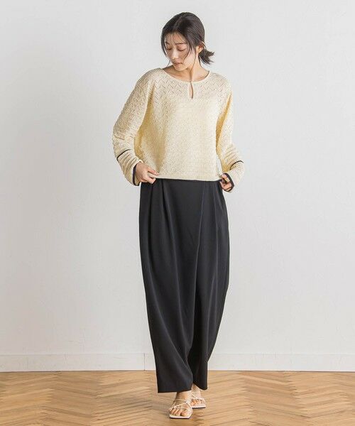 Droite lautreamont / ドロワットロートレアモン ニット・セーター | 【WEB限定】2WAY透かし柄ラインニット≪手洗い可能≫ | 詳細14