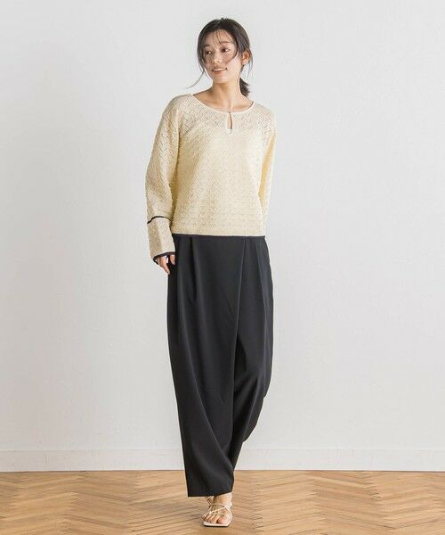 Droite lautreamont / ドロワットロートレアモン ニット・セーター | 【WEB限定】2WAY透かし柄ラインニット≪手洗い可能≫ | 詳細17