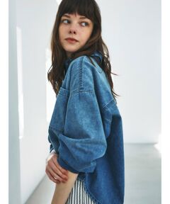Droite lautreamont / ドロワットロートレアモン シャツ・ブラウス | デニムクロップドシャツ≪洗濯機で洗える≫