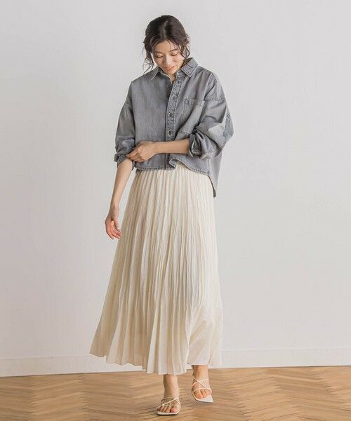 Droite lautreamont / ドロワットロートレアモン シャツ・ブラウス | デニムクロップドシャツ≪洗濯機で洗える≫ | 詳細22