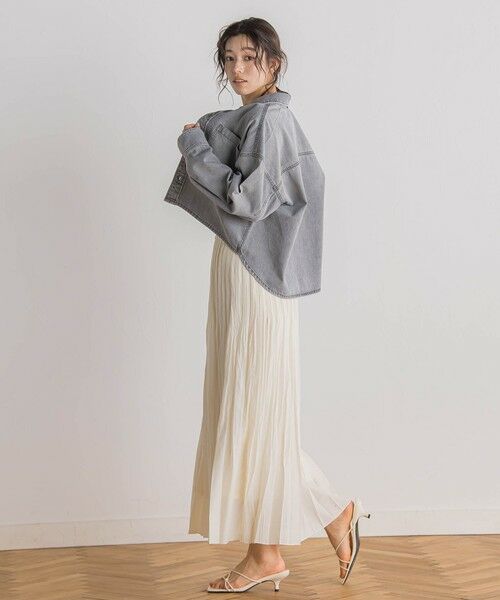 Droite lautreamont / ドロワットロートレアモン シャツ・ブラウス | デニムクロップドシャツ≪洗濯機で洗える≫ | 詳細25