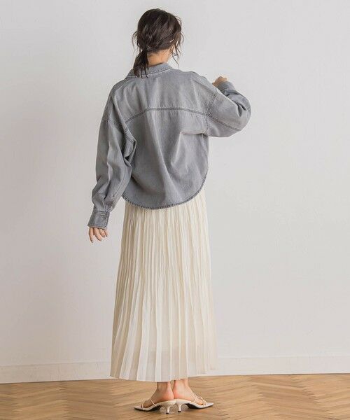 Droite lautreamont / ドロワットロートレアモン シャツ・ブラウス | デニムクロップドシャツ≪洗濯機で洗える≫ | 詳細26