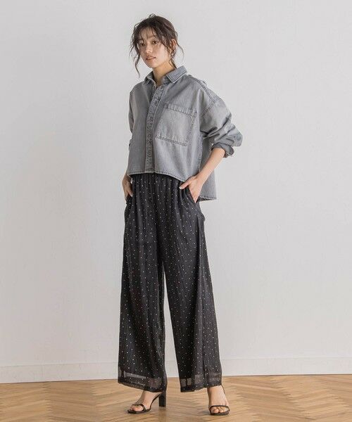 Droite lautreamont / ドロワットロートレアモン シャツ・ブラウス | デニムクロップドシャツ≪洗濯機で洗える≫ | 詳細28