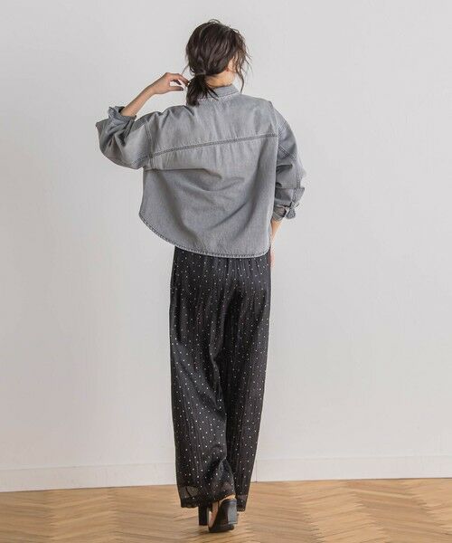 Droite lautreamont / ドロワットロートレアモン シャツ・ブラウス | デニムクロップドシャツ≪洗濯機で洗える≫ | 詳細30