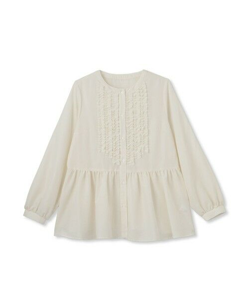 Droite lautreamont / ドロワットロートレアモン シャツ・ブラウス | フィブリルサテンフリルブラウス≪手洗い可能≫ | 詳細6