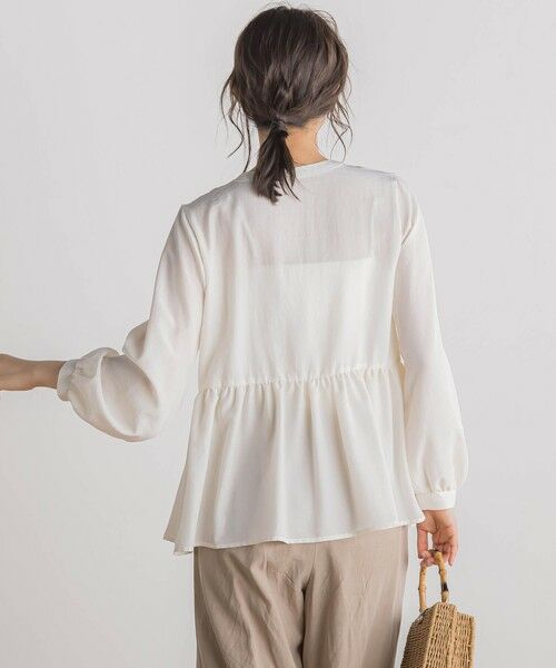 Droite lautreamont / ドロワットロートレアモン シャツ・ブラウス | フィブリルサテンフリルブラウス≪手洗い可能≫ | 詳細3