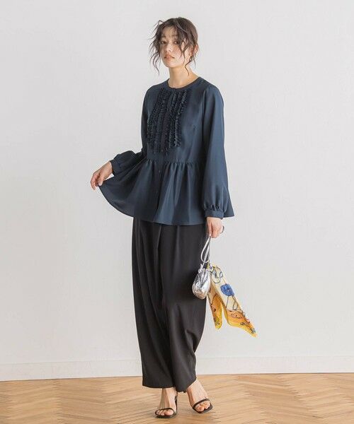 Droite lautreamont / ドロワットロートレアモン シャツ・ブラウス | フィブリルサテンフリルブラウス≪手洗い可能≫ | 詳細11