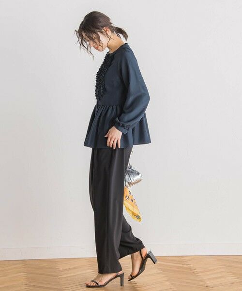 Droite lautreamont / ドロワットロートレアモン シャツ・ブラウス | フィブリルサテンフリルブラウス≪手洗い可能≫ | 詳細12