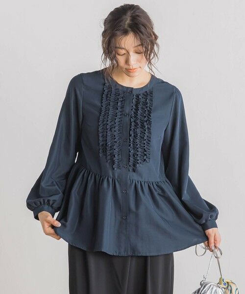 Droite lautreamont / ドロワットロートレアモン シャツ・ブラウス | フィブリルサテンフリルブラウス≪手洗い可能≫ | 詳細7