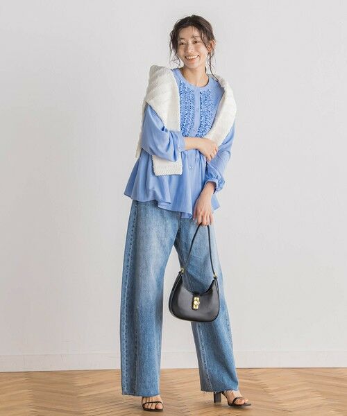 Droite lautreamont / ドロワットロートレアモン シャツ・ブラウス | フィブリルサテンフリルブラウス≪手洗い可能≫ | 詳細17