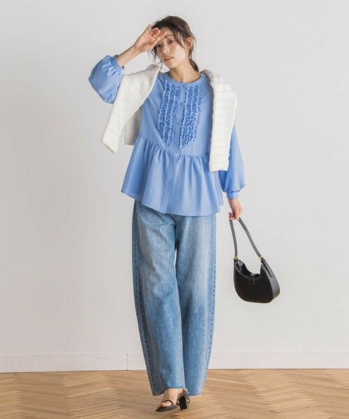 Droite lautreamont / ドロワットロートレアモン シャツ・ブラウス | フィブリルサテンフリルブラウス≪手洗い可能≫ | 詳細18