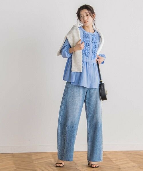 Droite lautreamont / ドロワットロートレアモン シャツ・ブラウス | フィブリルサテンフリルブラウス≪手洗い可能≫ | 詳細19