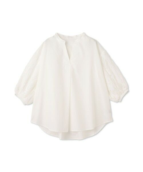 Droite lautreamont / ドロワットロートレアモン シャツ・ブラウス | 袖刺繍レーススキッパー7分袖ブラウス≪手洗い可能≫ | 詳細8