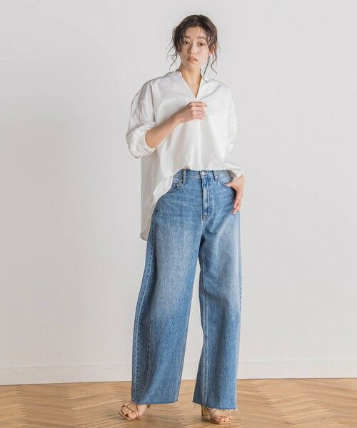 Droite lautreamont / ドロワットロートレアモン シャツ・ブラウス | 袖刺繍レーススキッパー7分袖ブラウス≪手洗い可能≫ | 詳細4