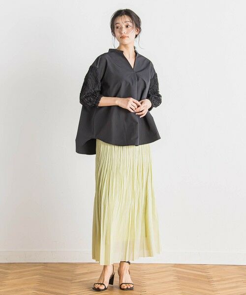 Droite lautreamont / ドロワットロートレアモン シャツ・ブラウス | 袖刺繍レーススキッパー7分袖ブラウス≪手洗い可能≫ | 詳細12